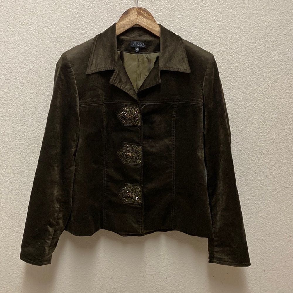 Juliana Collezione Velvet Jacket Size 10